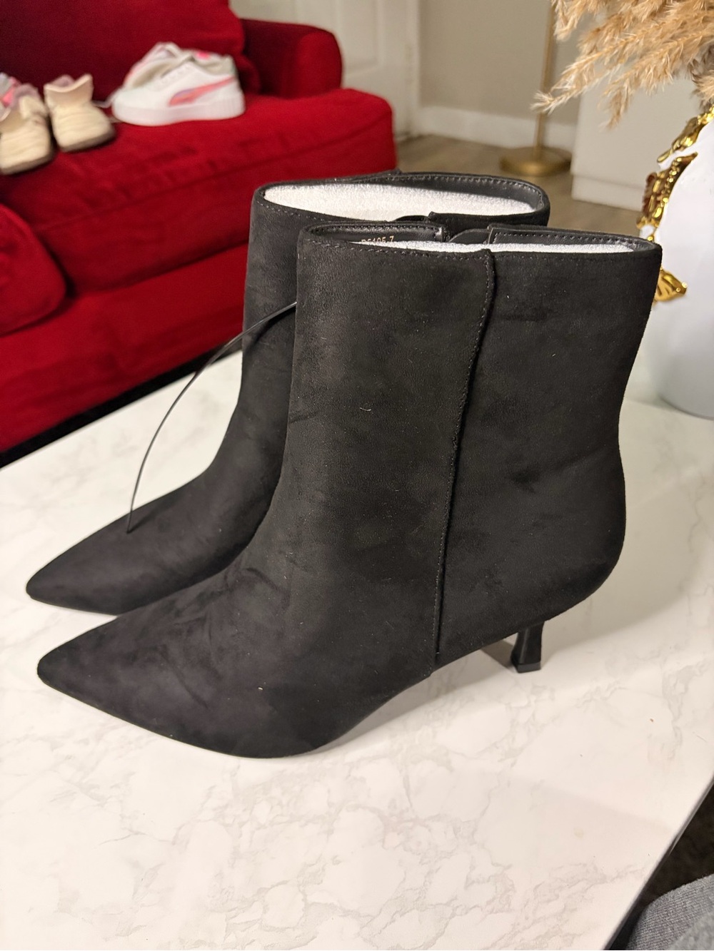 Women's Black Pointed Toe Ankle Boots